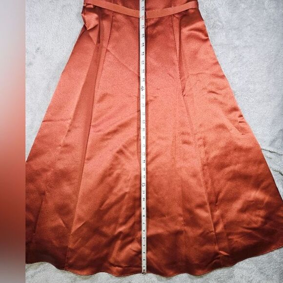 NWT David's Bridal Designer Michaelangelo Strapless Cinnamon Colored Dress Size2 - Picture 9 of 12